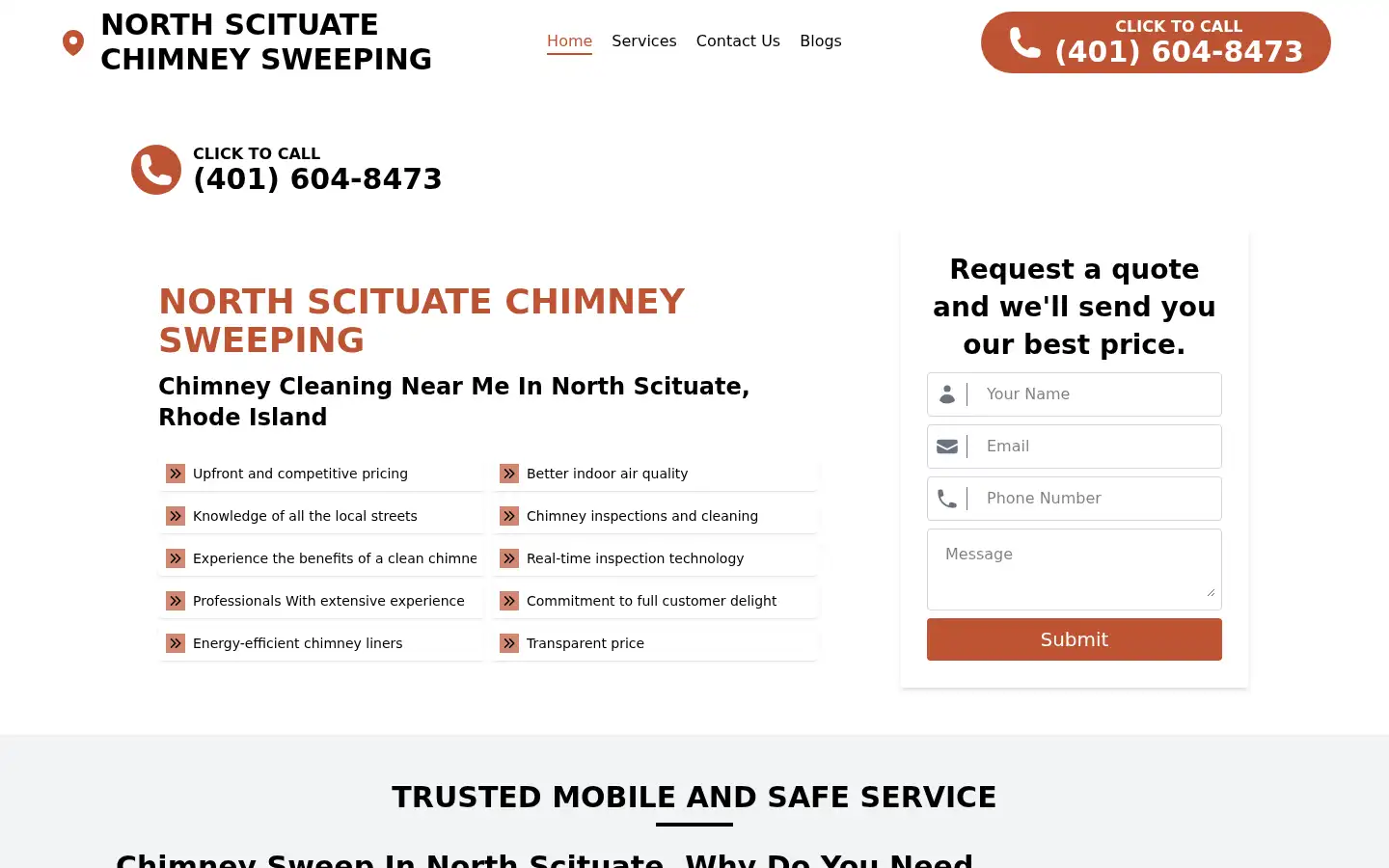 Screenshot of northscituatechimneysweep.us