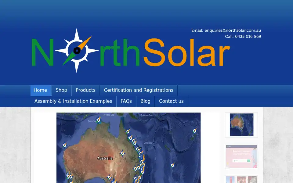 Screenshot of northsolar.com.au
