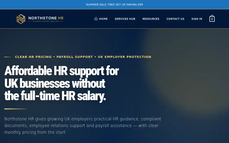Screenshot of northstonehr.co.uk