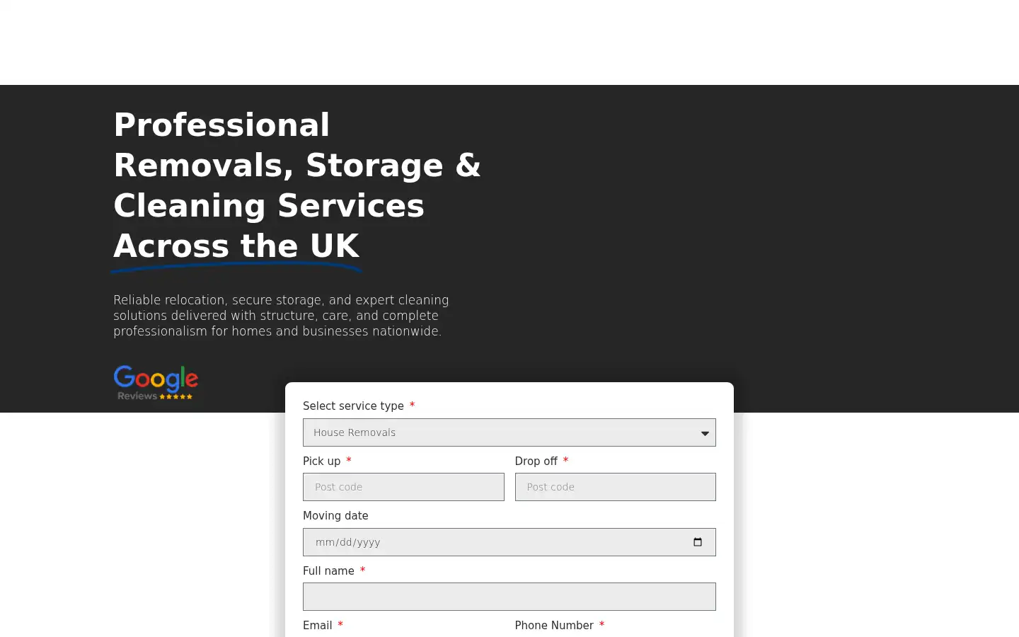 Screenshot of northwayremoval.co.uk