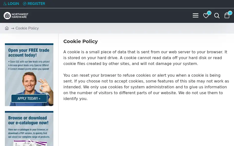 Screenshot of northwesthardware.co.uk