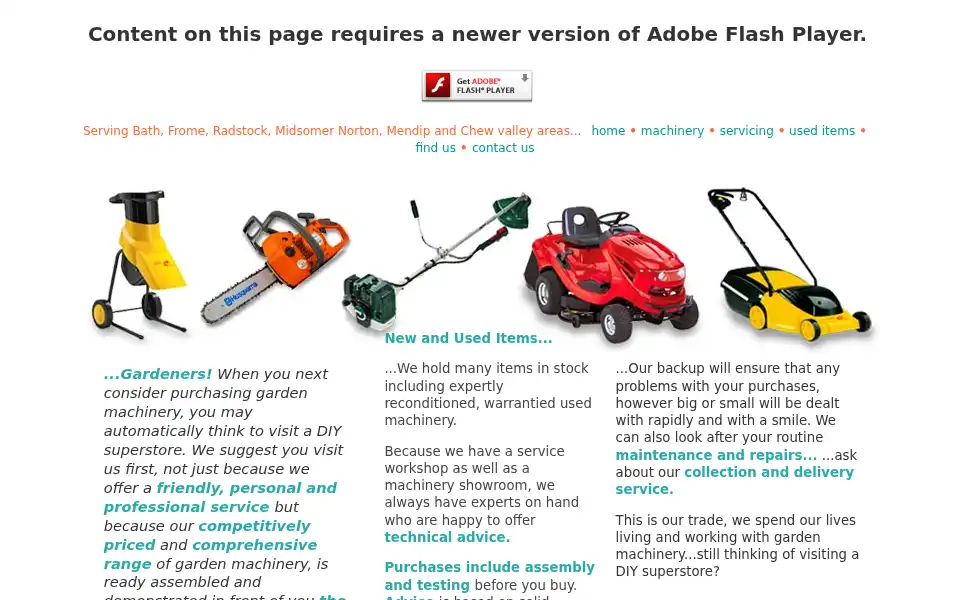 Screenshot of nortongardenmachinery.co.uk