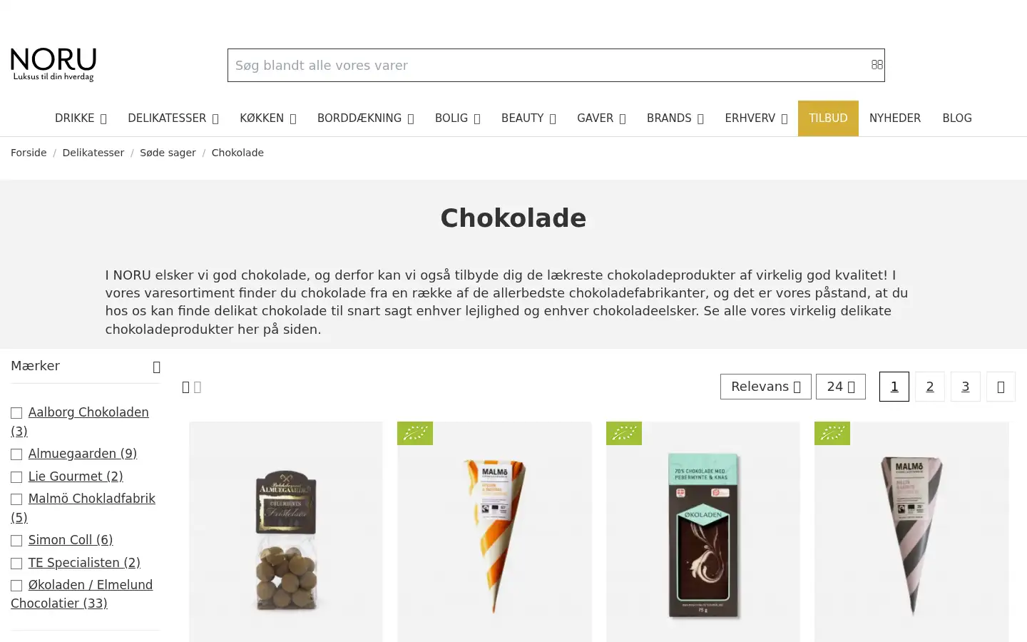 Screenshot of noru.dk