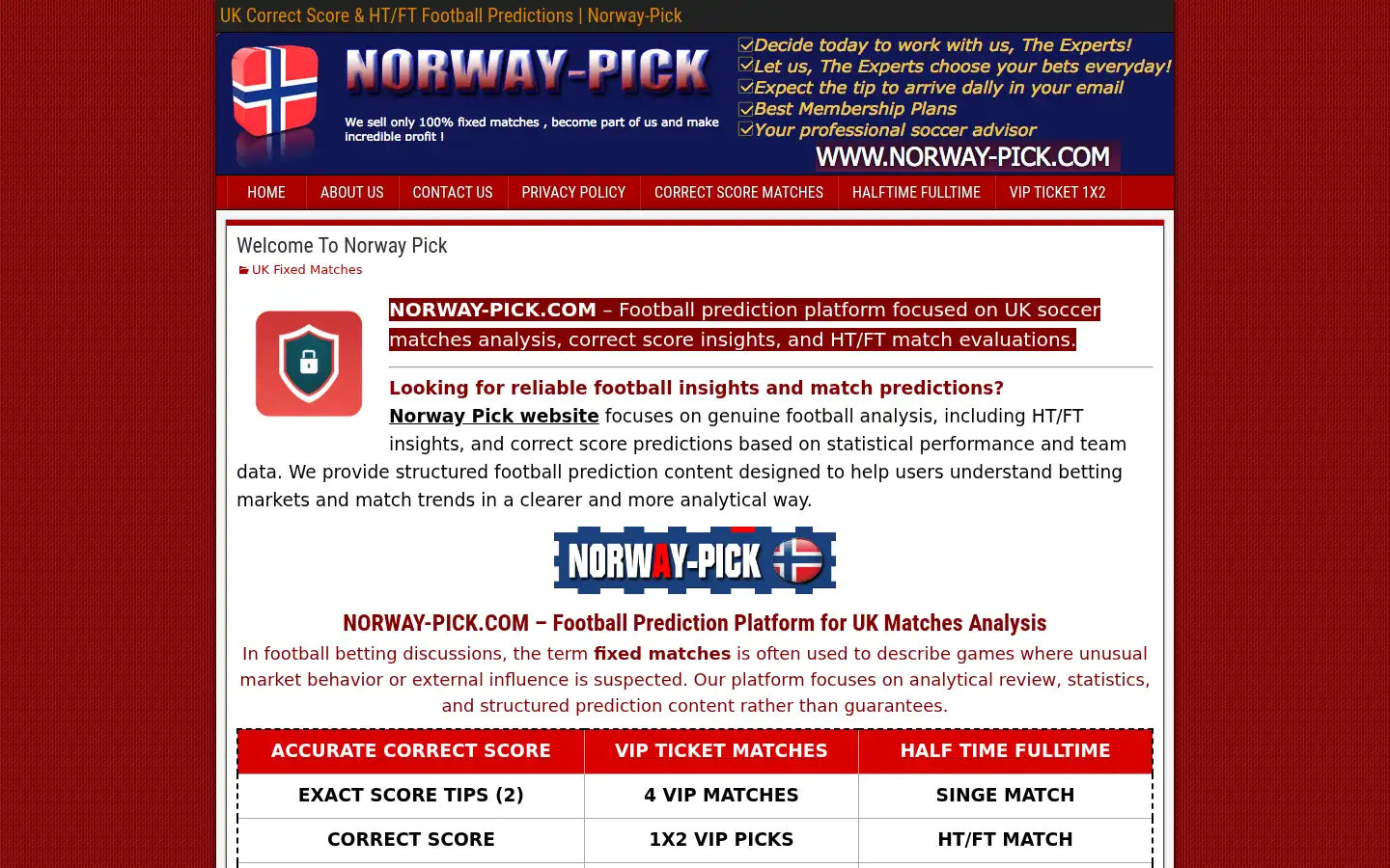 Screenshot of norway-pick.com