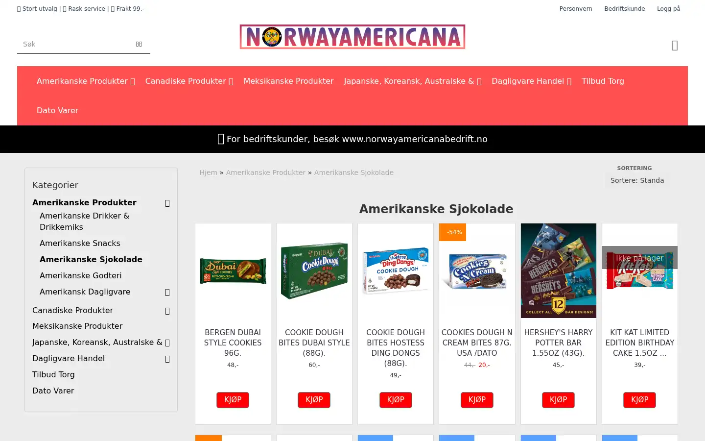 Screenshot of norwayamericana.no