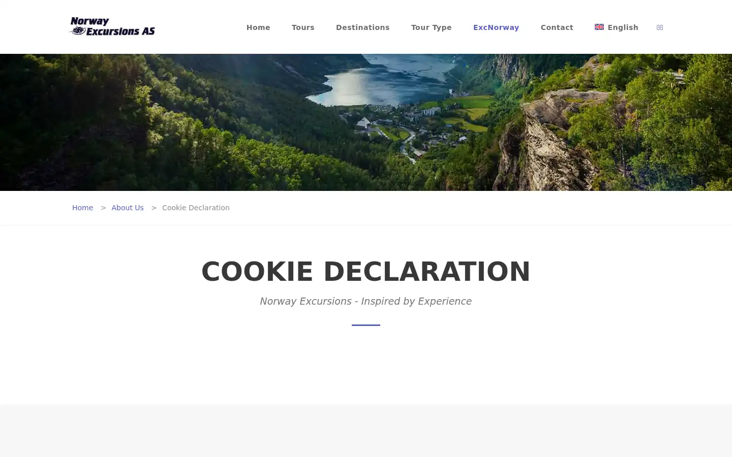 Screenshot of norwayexcursions.com