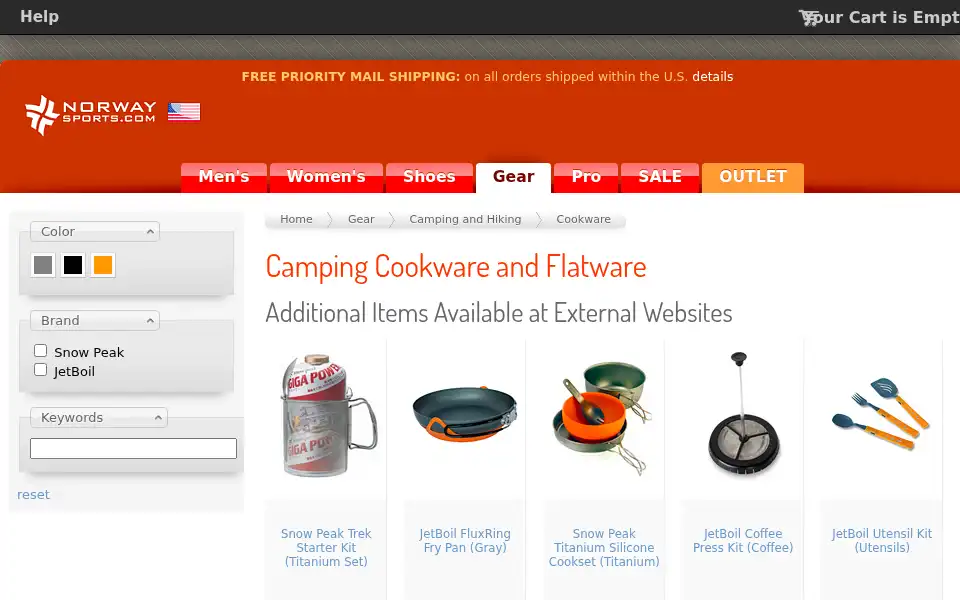Screenshot of norwaysports.com
