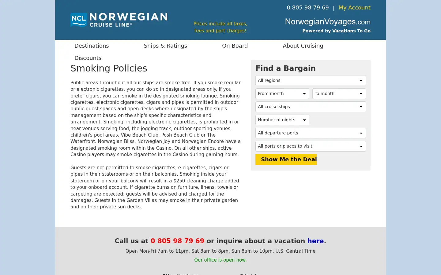 Screenshot of norweigian.com