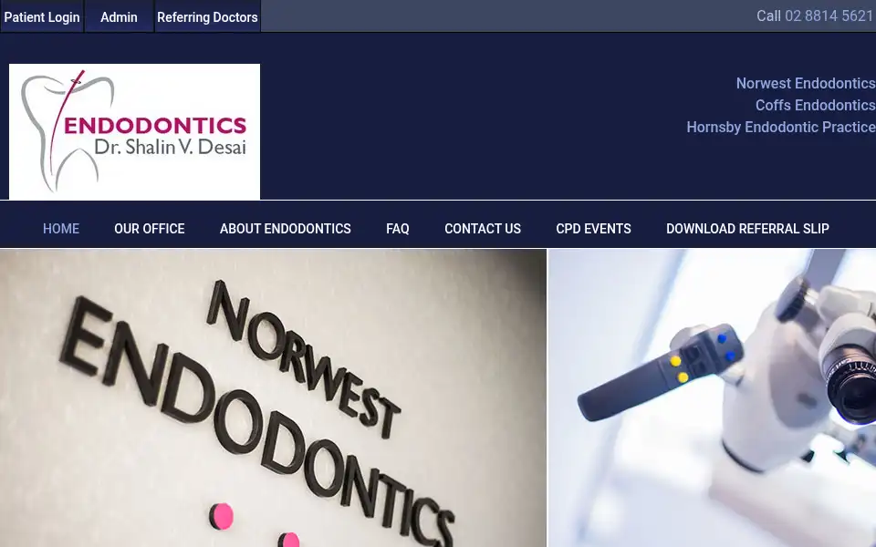 Screenshot of norwestendo.com.au