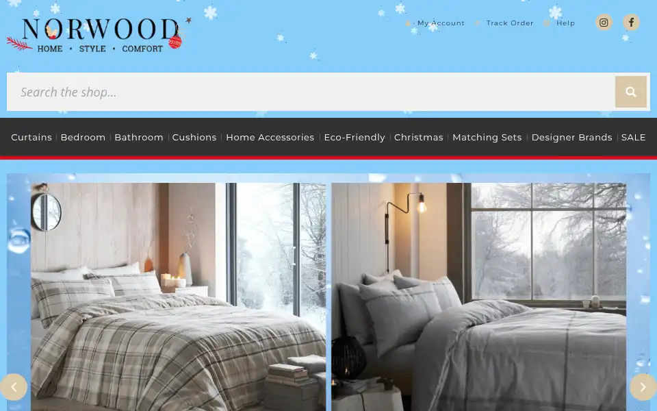 Screenshot of norwoodtextiles.co.uk