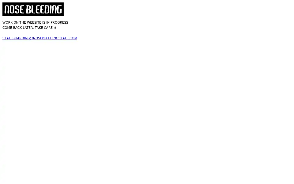 Screenshot of nosebleedingskate.com