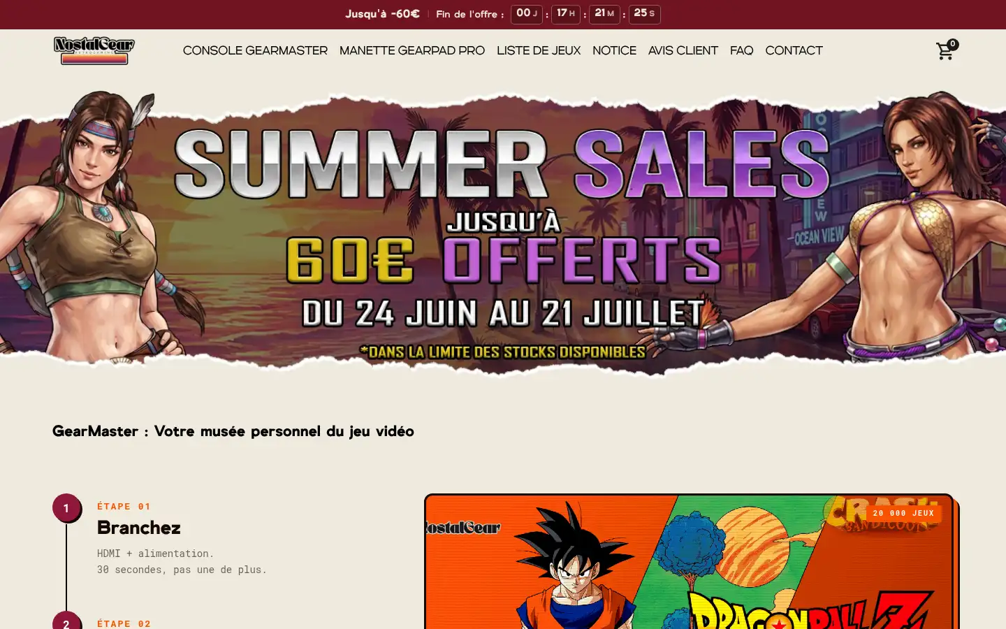 Screenshot of nostalgear.fr