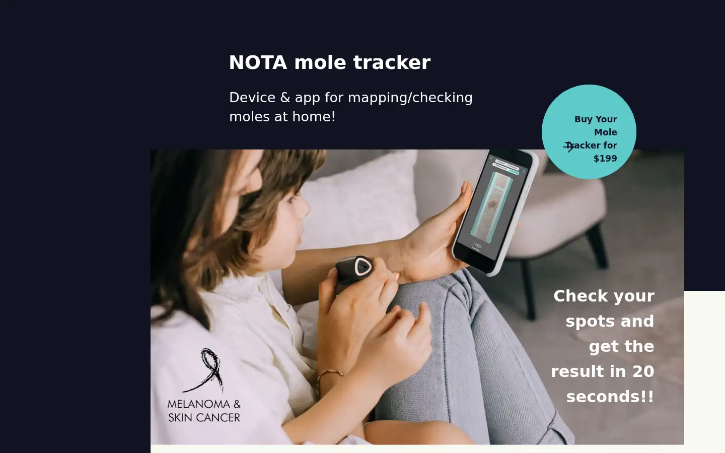 Screenshot of notamole.com