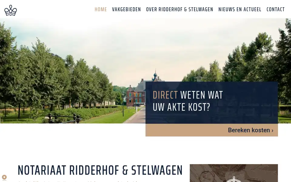 Screenshot of notariaatvaassen.nl