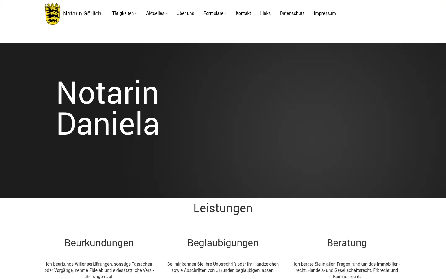 Screenshot of notarin-goerlich.de