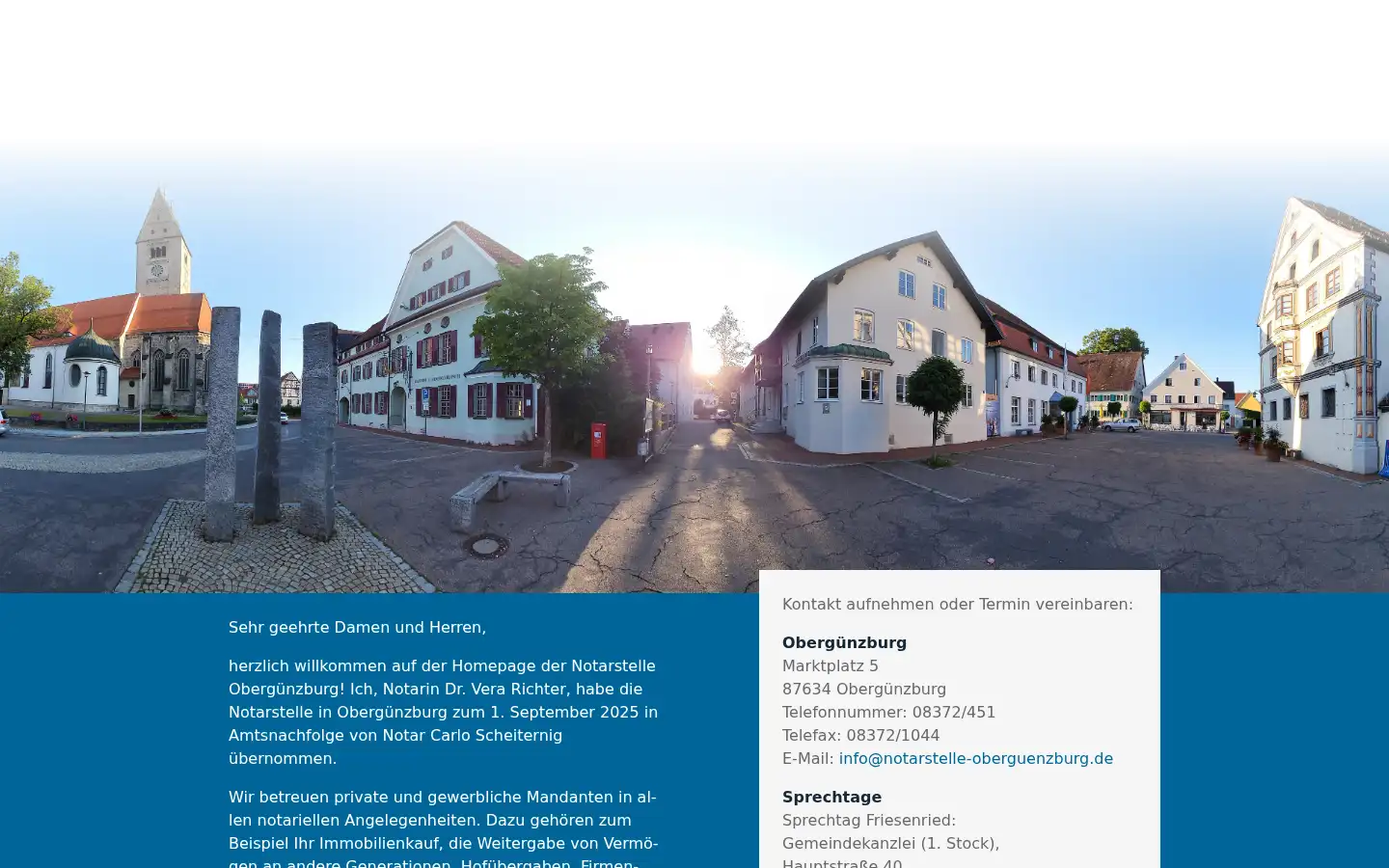 Screenshot of notarinrichter.de