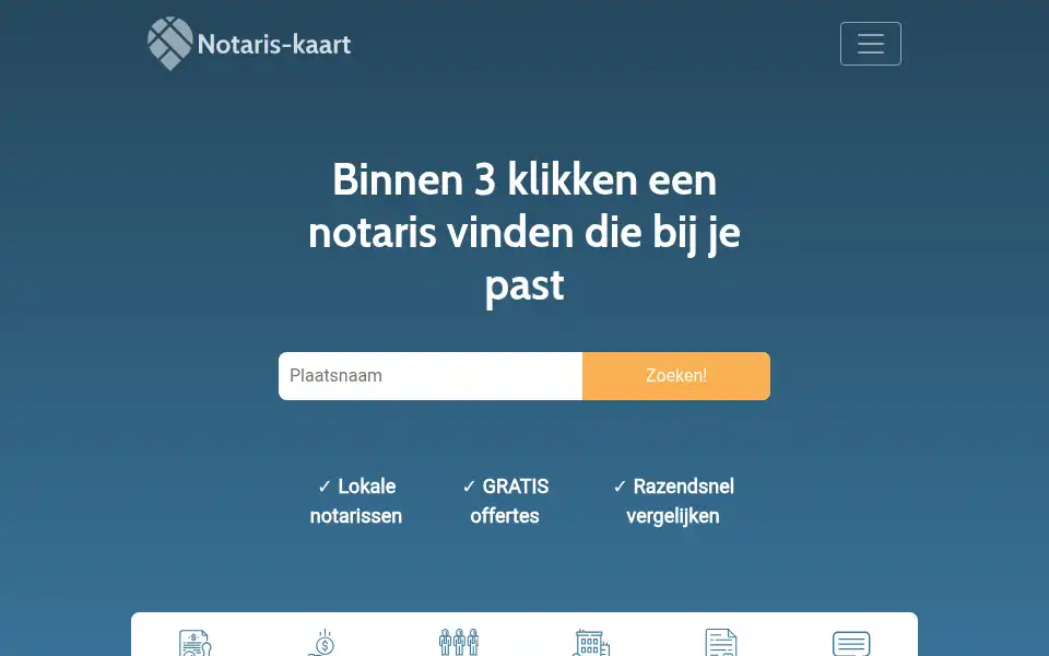 Screenshot of notaris-kaart.nl