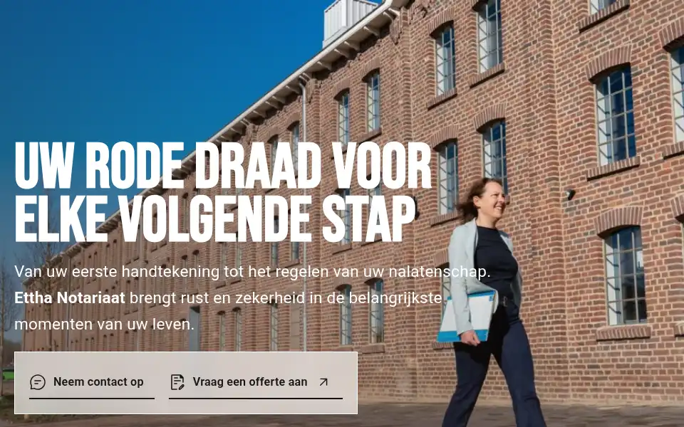 Screenshot of notarisvandeven.nl