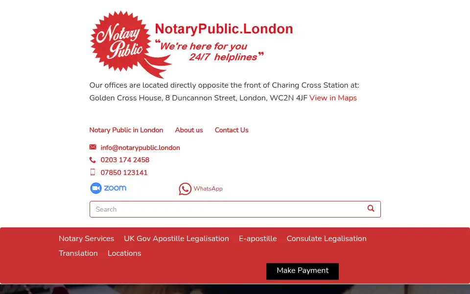 Screenshot of notarypublic.london
