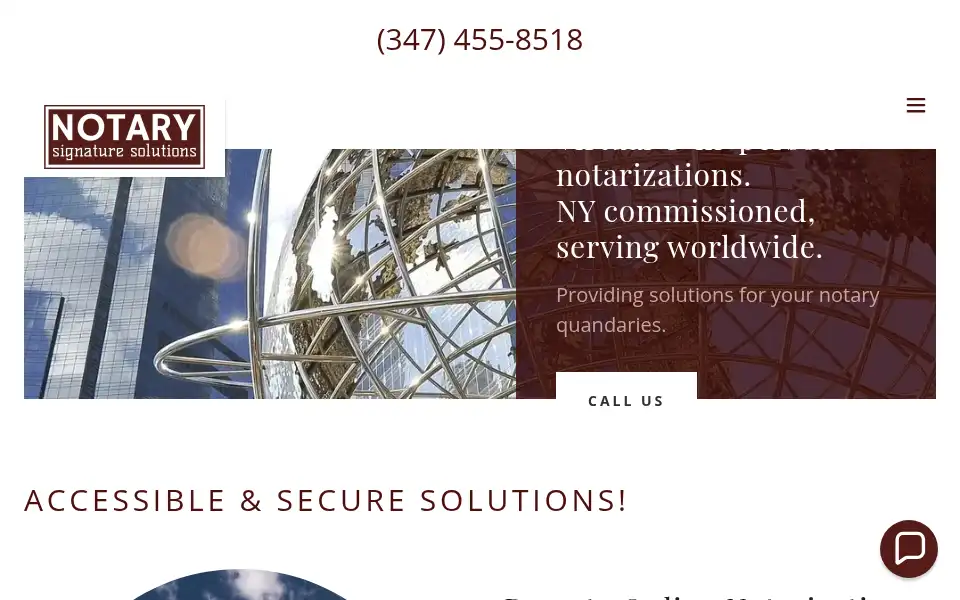 Screenshot of notarysignaturesolutions.com