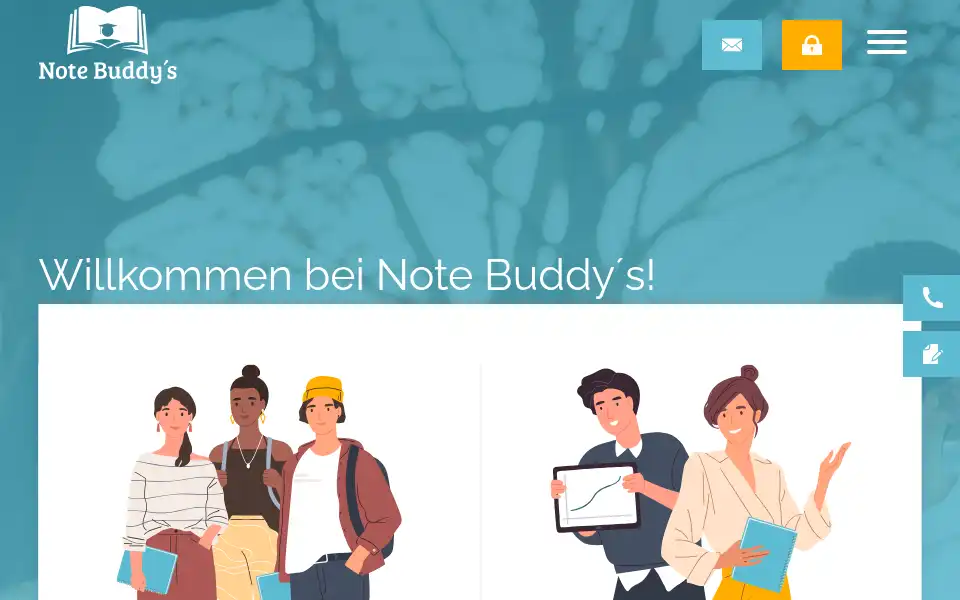 Screenshot of notebuddys.de