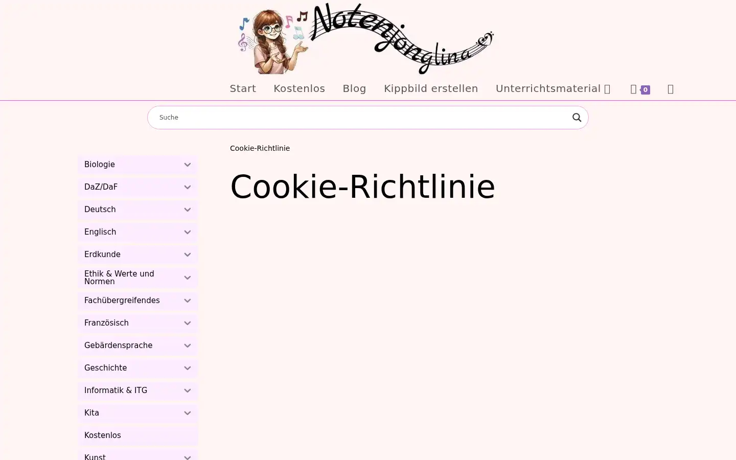 Screenshot of notenjonglina.de
