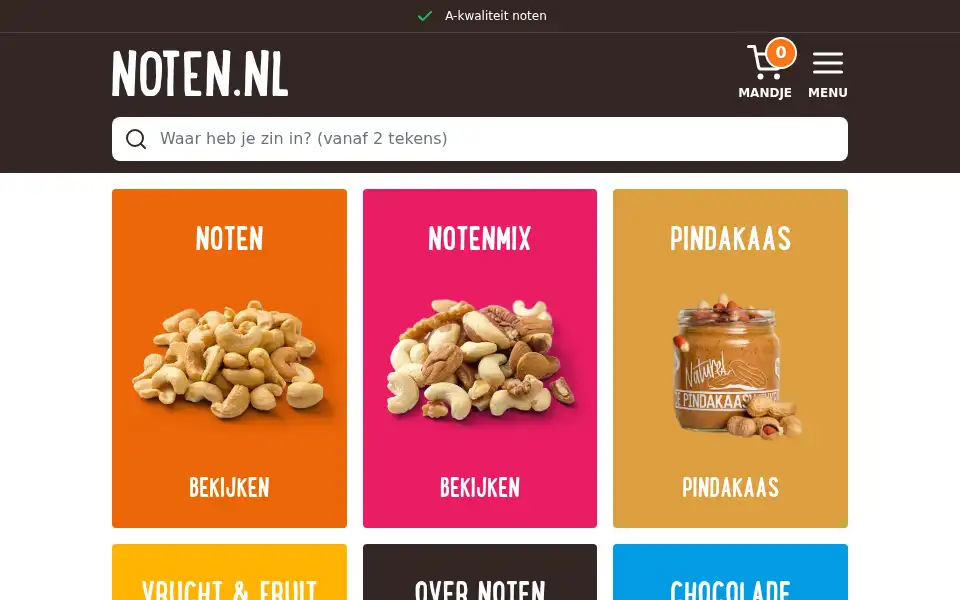 Screenshot of notenshop.nl