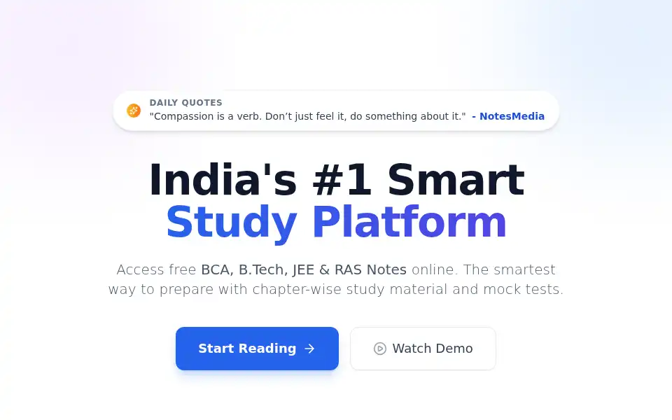 Screenshot of notesmedia.in