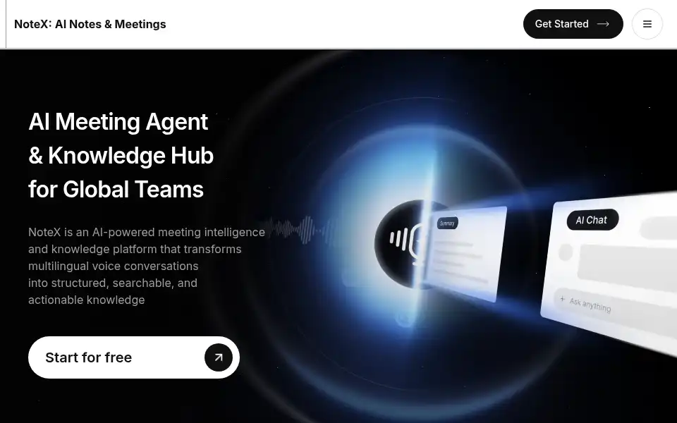 Screenshot of notexapp.com
