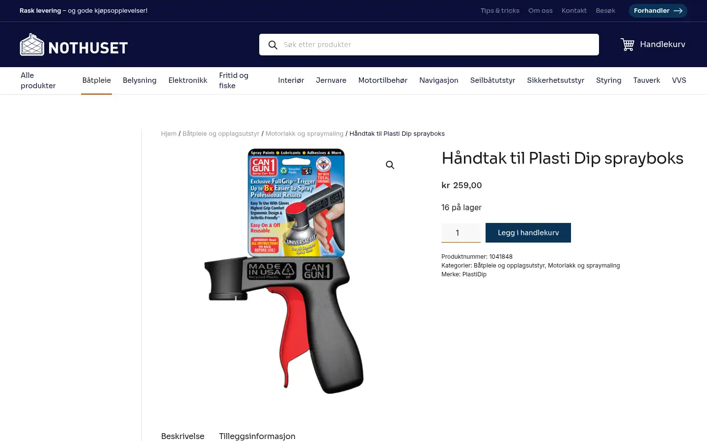 Screenshot of nothuset.no