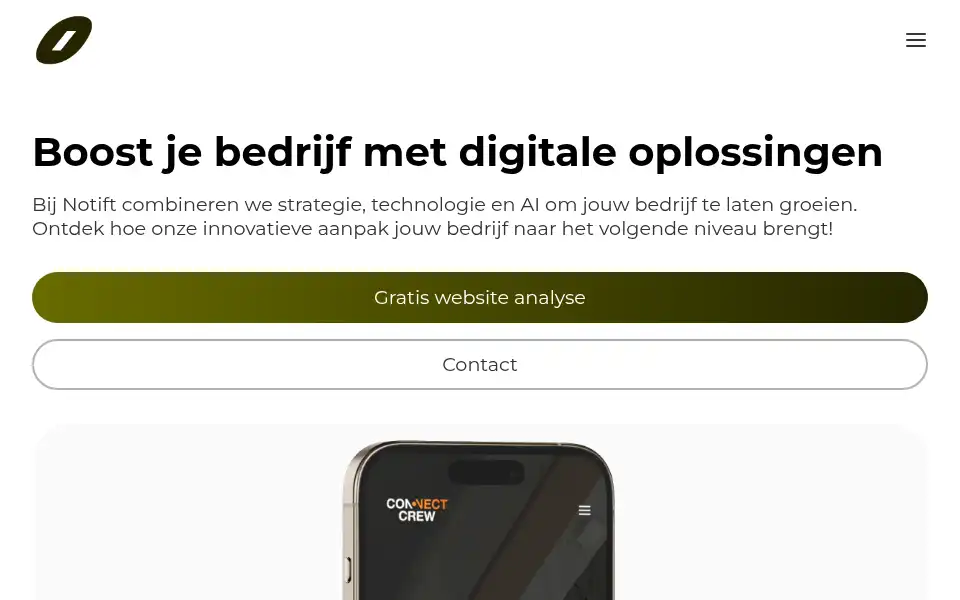 Screenshot of notift.nl