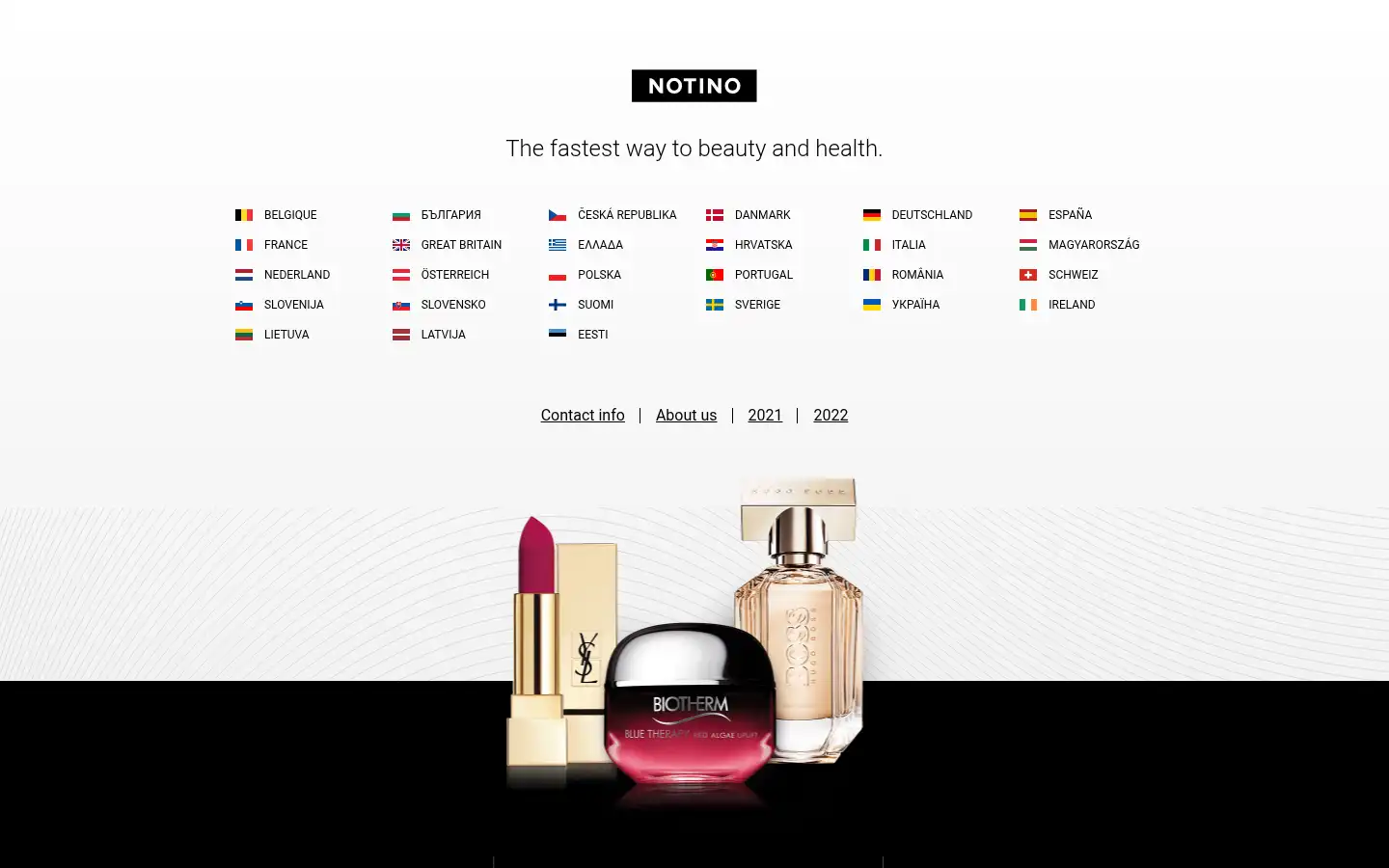 Screenshot of notino.com