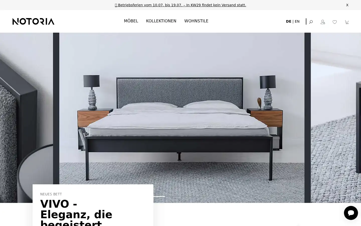 Screenshot of notoria.de
