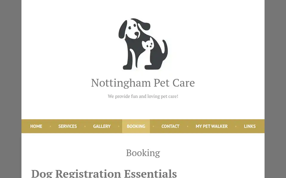 Screenshot of nottinghampetcare.uk