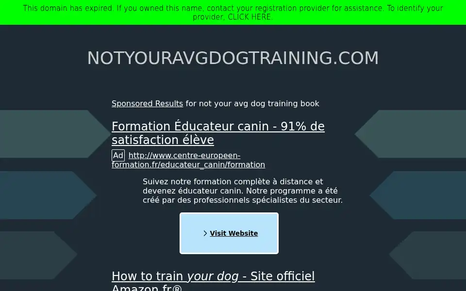 Screenshot of notyouravgdogtraining.com