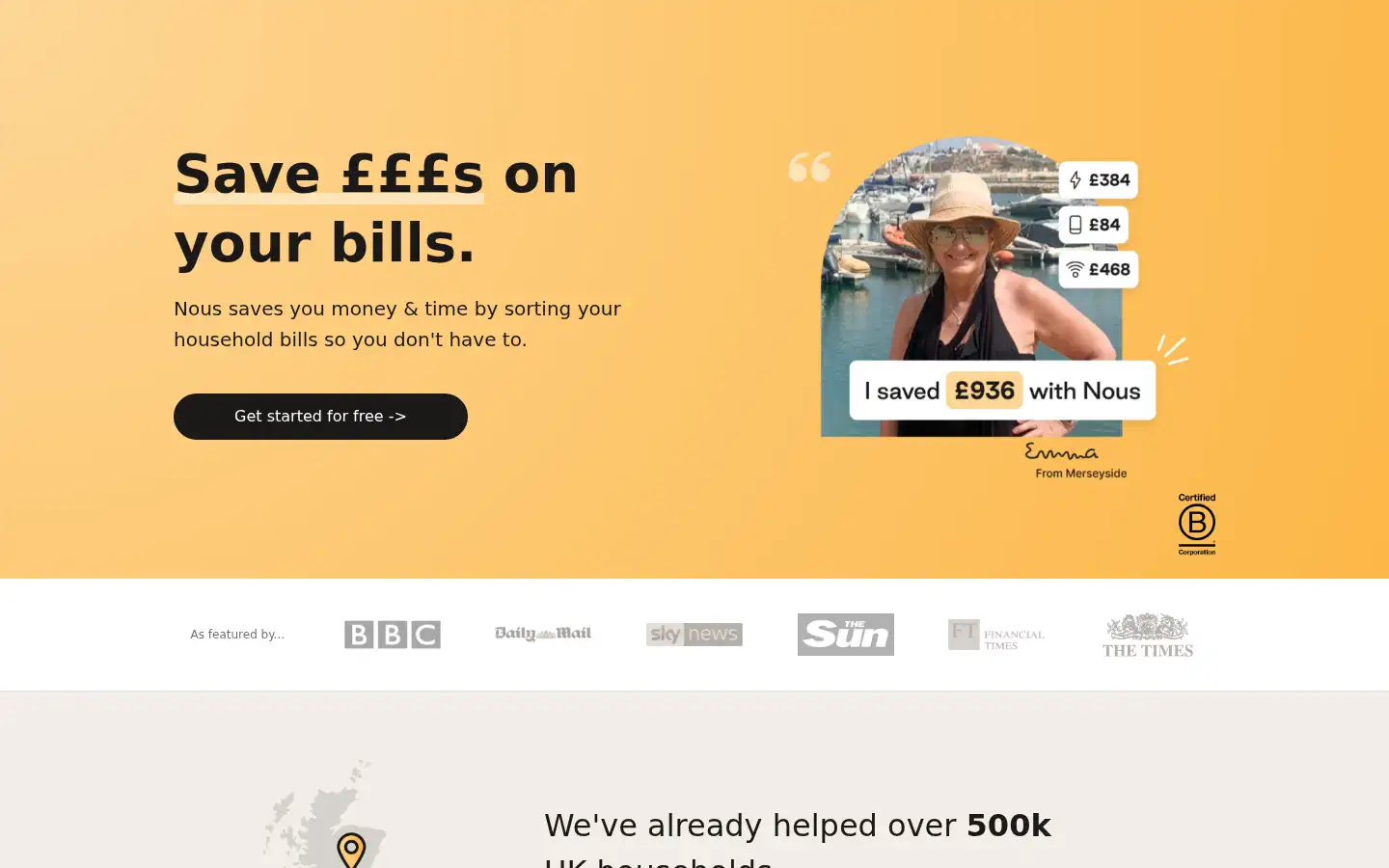 Screenshot of nous.co