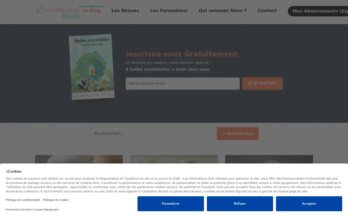 Screenshot of nouvelle-page-sante.com