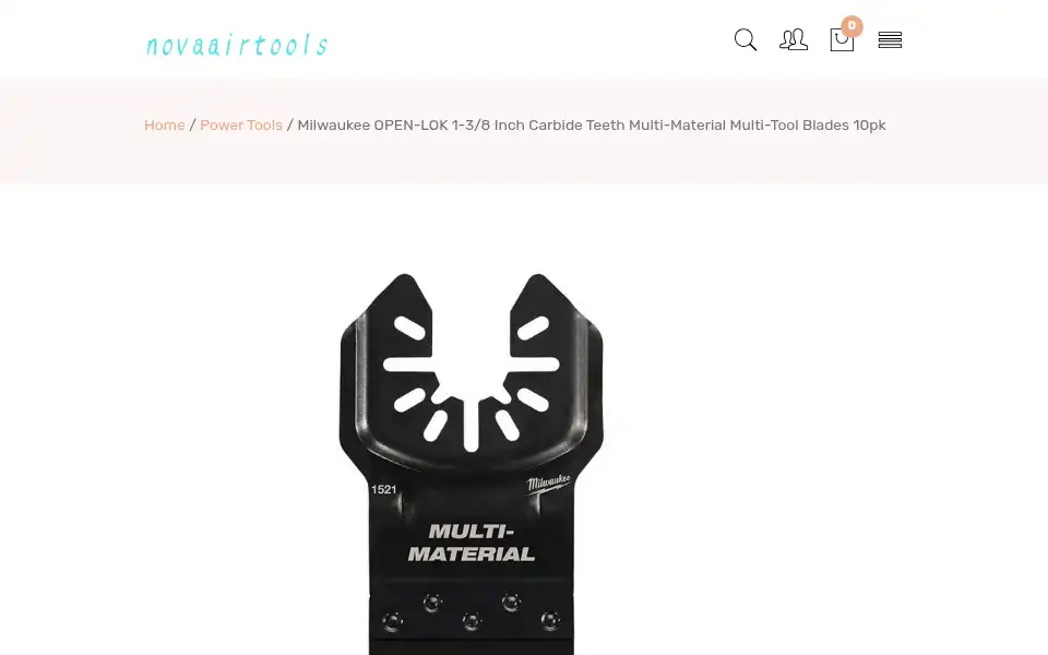 Screenshot of novaairtools.com