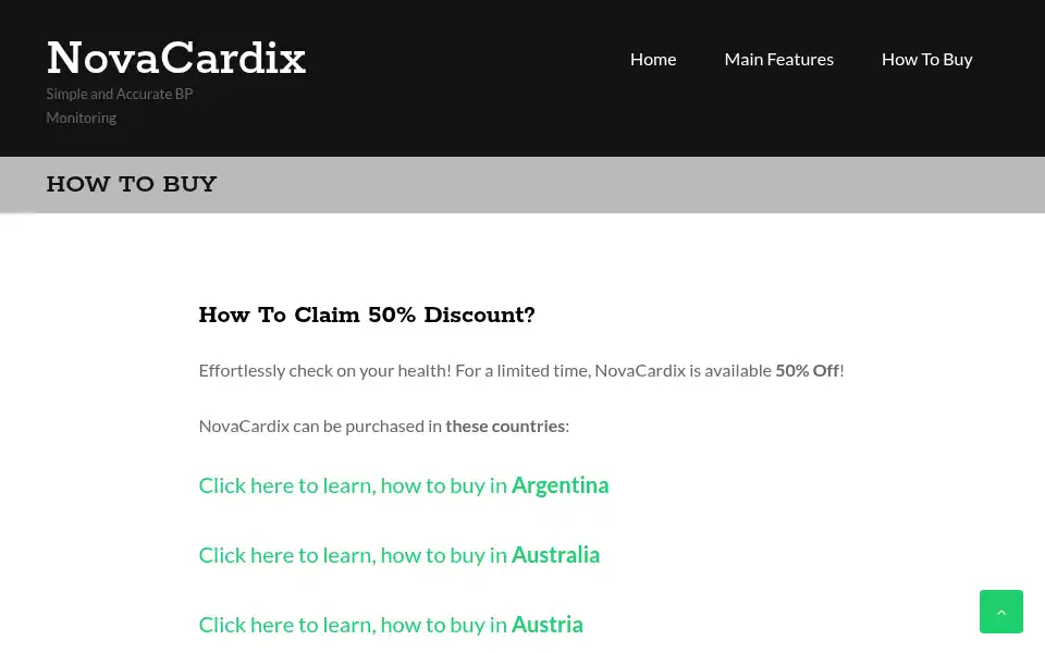 Screenshot of novacardix.com