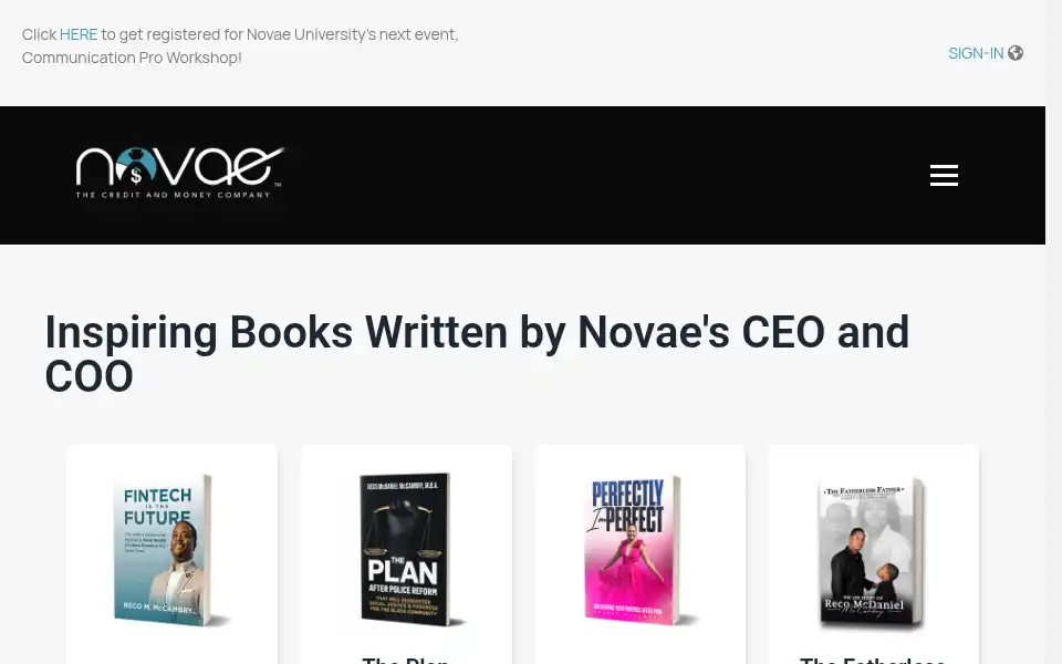 Screenshot of novaemoney.com