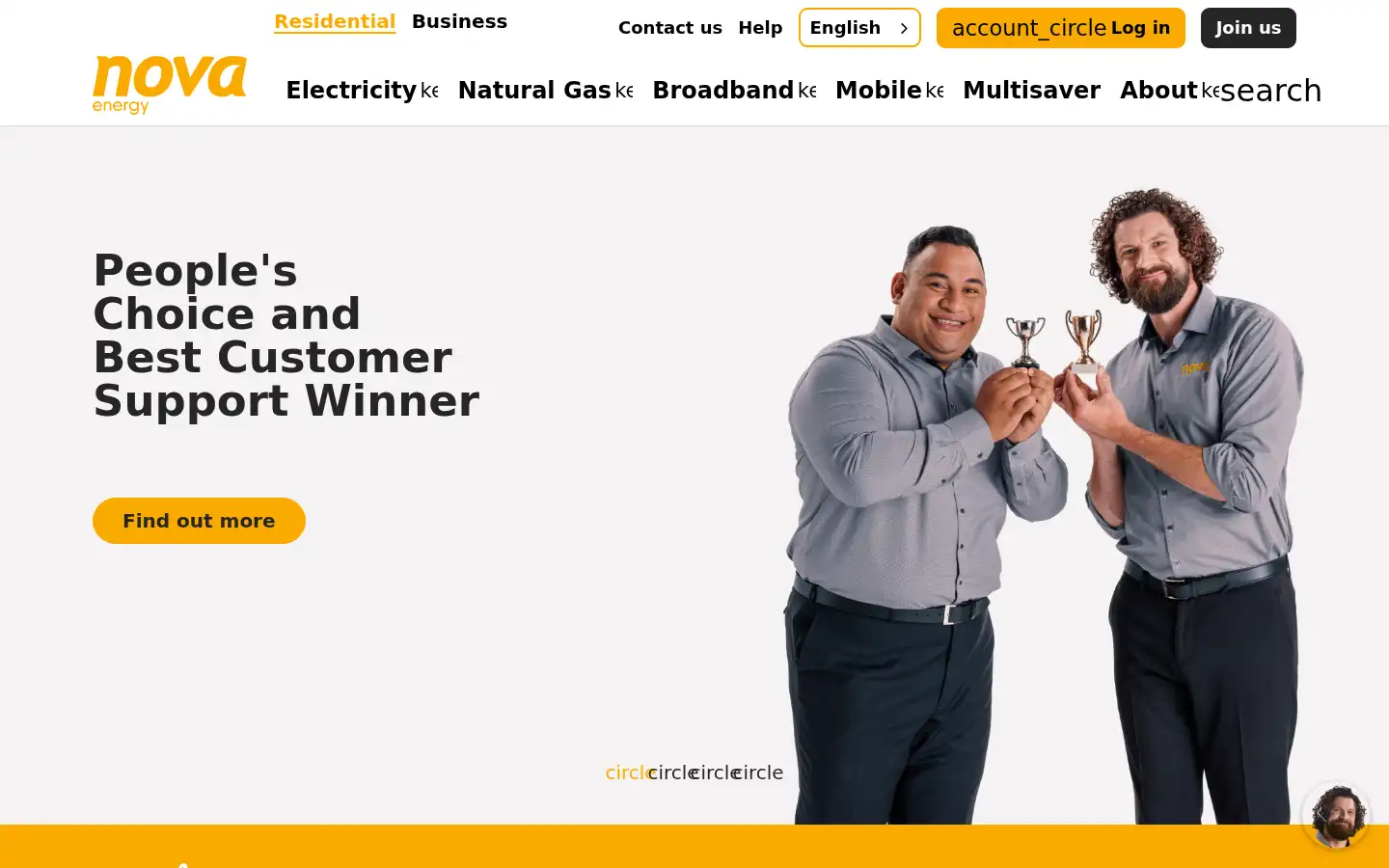Screenshot of novaenergy.co.nz