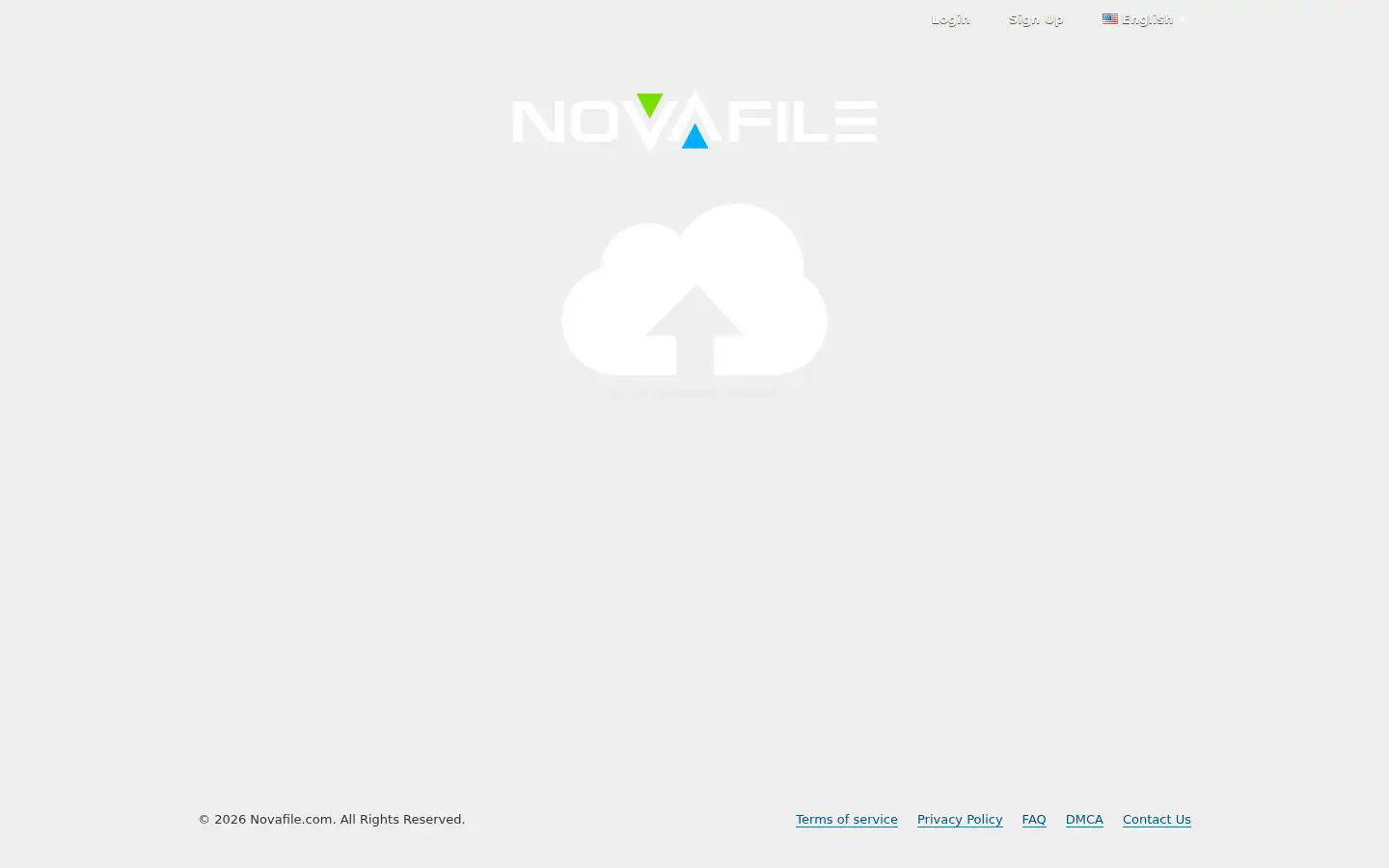 Screenshot of novafile.com