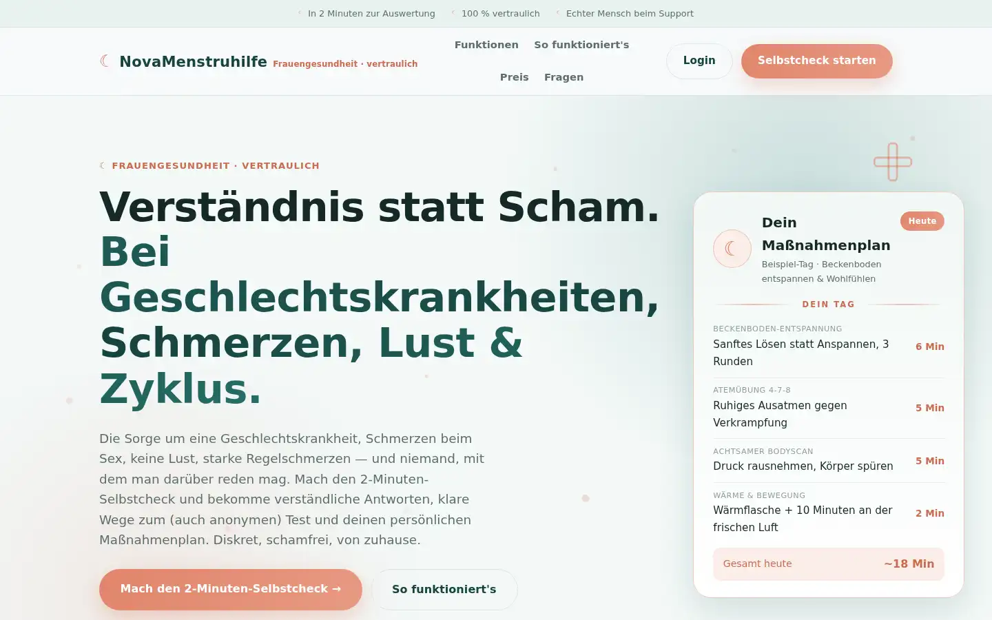 Screenshot of novamenstruhilfe.de