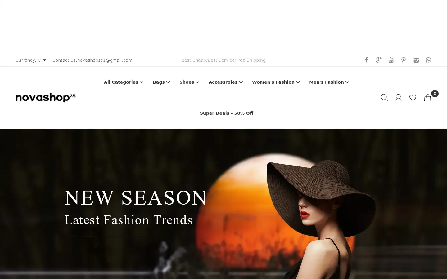 Screenshot of novashopss.com