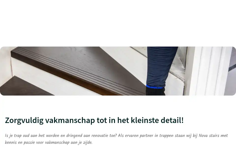 Screenshot of novastairs.nl