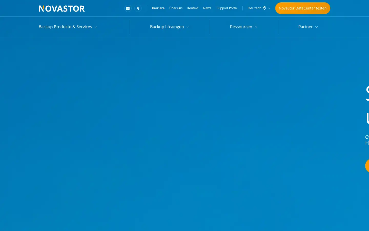Screenshot of novastor.com