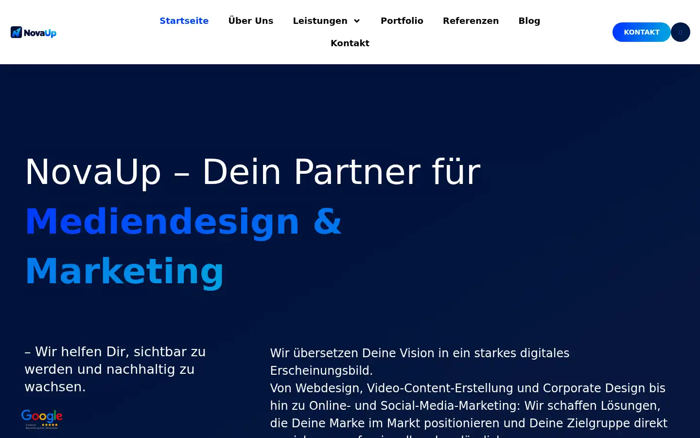Screenshot of novaup.de