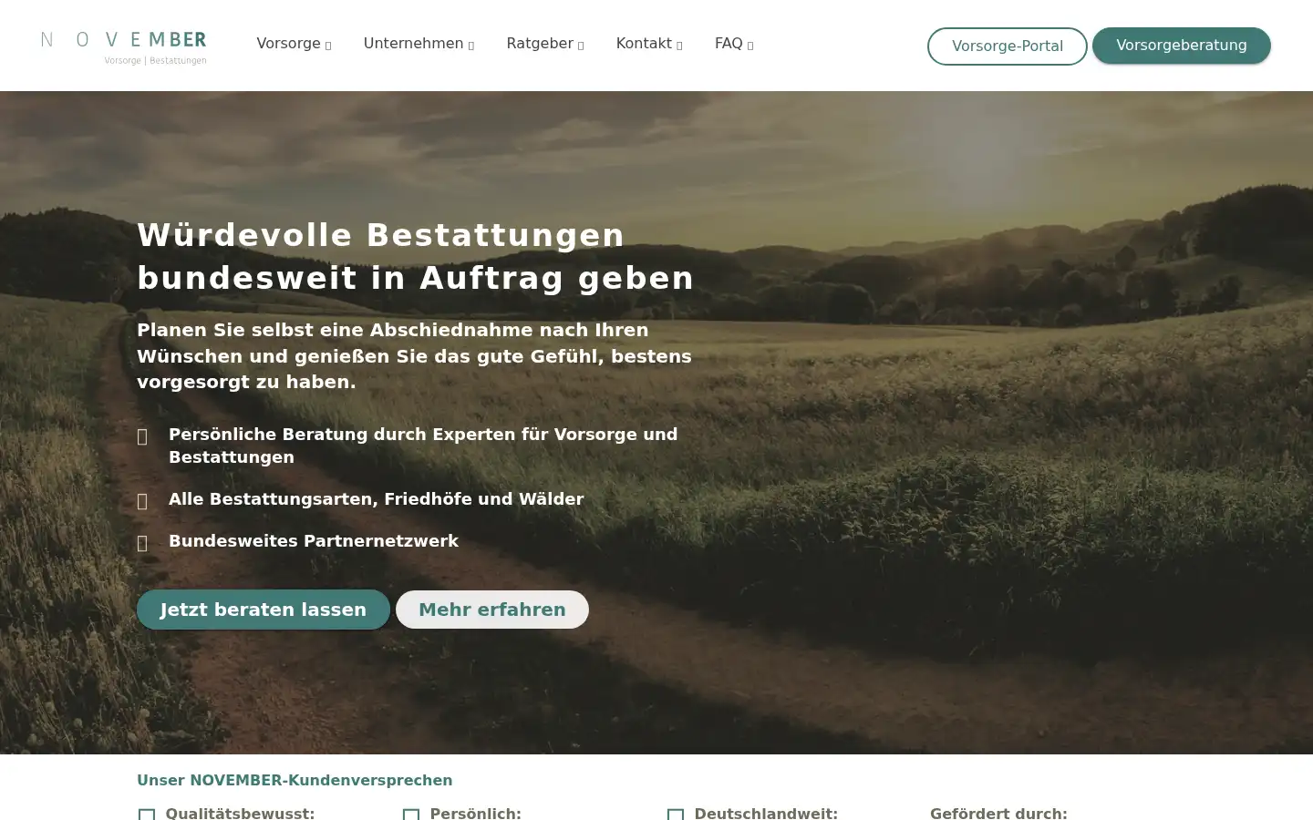 Screenshot of november.de