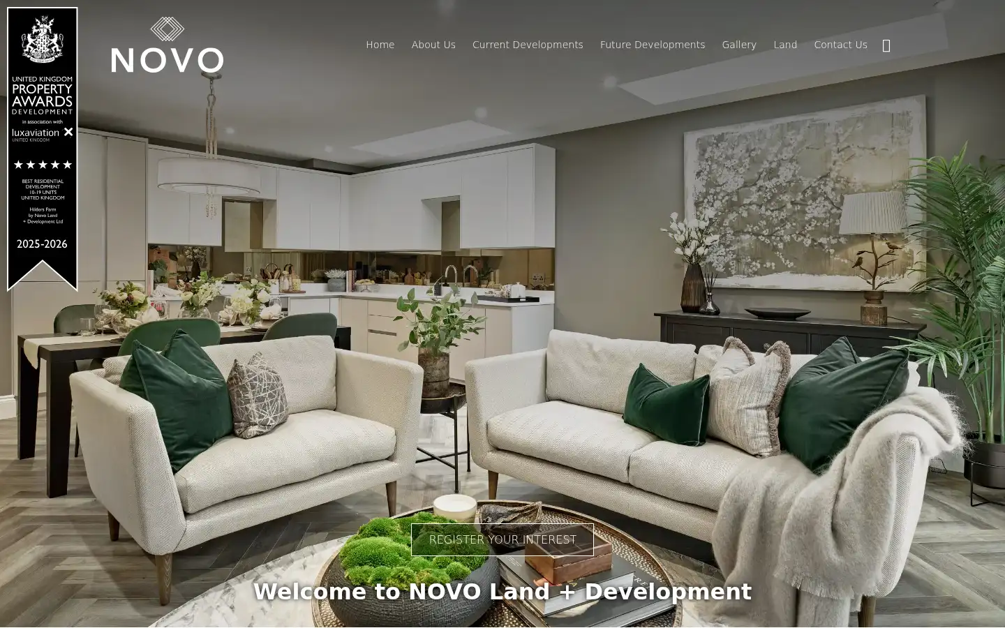 Screenshot of novo-land.co.uk