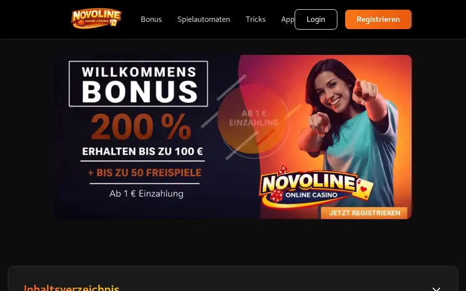 Screenshot of novoline-online-casino.de